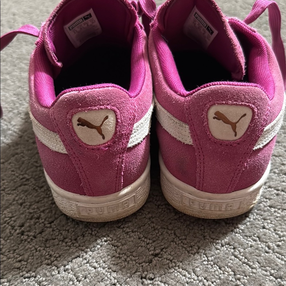 PUMA Women's Pink Suede Classic Sneakers - Picture 2 of 6